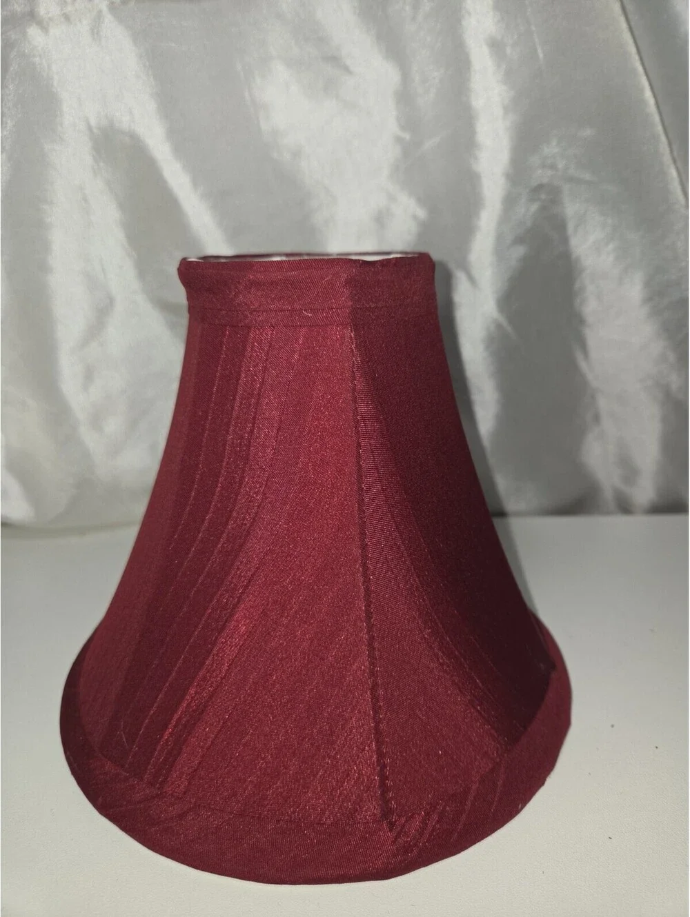 Bell Shaped Burgandy Clip-on Lampshade 7